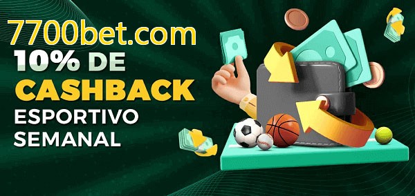 10% de bônus de cashback na 7700bet.com