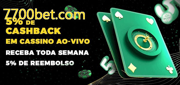 Promoções do cassino ao Vivo 7700bet.com